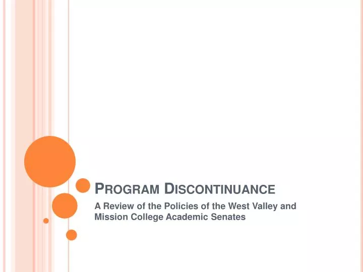 program discontinuance