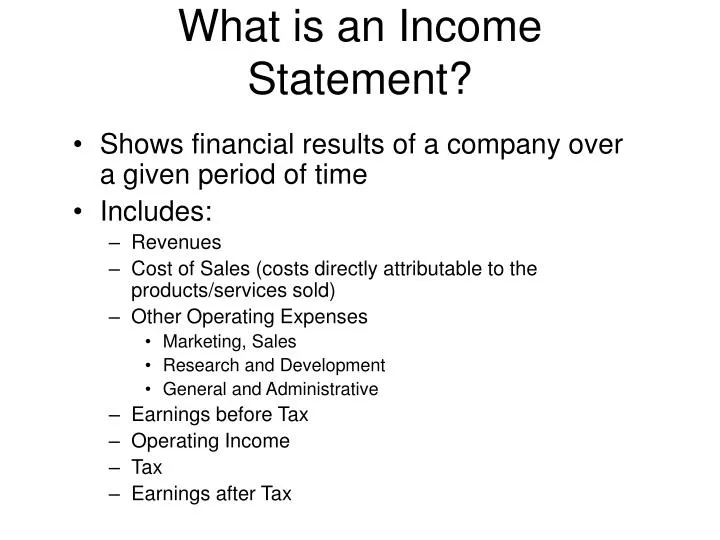 what is an income statement