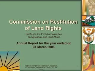 Commission on Restitution of Land Rights