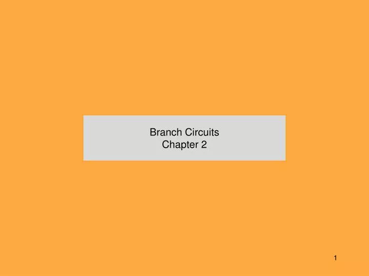 branch circuits chapter 2