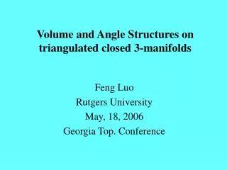 Volume and Angle Structures on triangulated closed 3-manifolds
