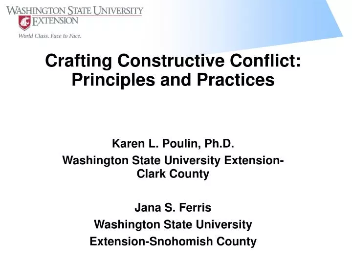 crafting constructive conflict principles and practices