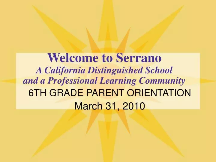 welcome to serrano a california distinguished school and a professional learning community
