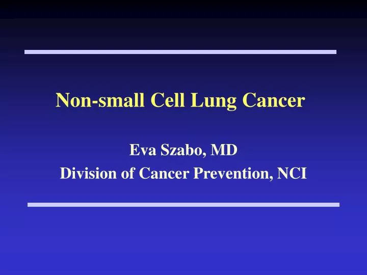 non small cell lung cancer