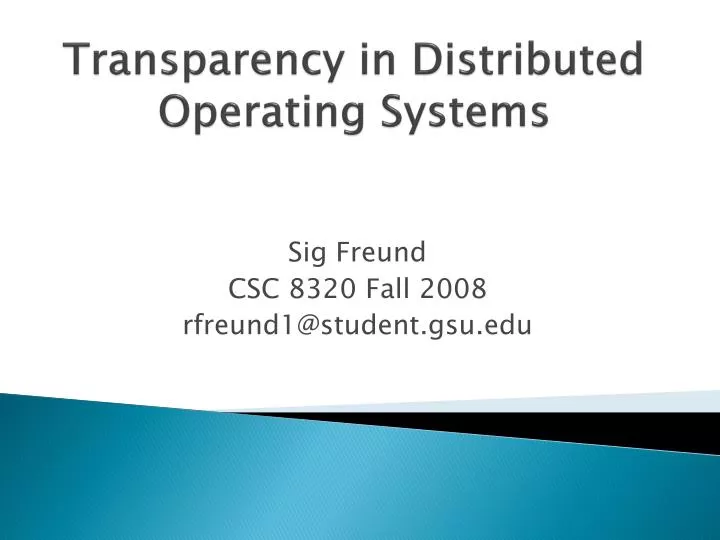 transparency in distributed operating systems