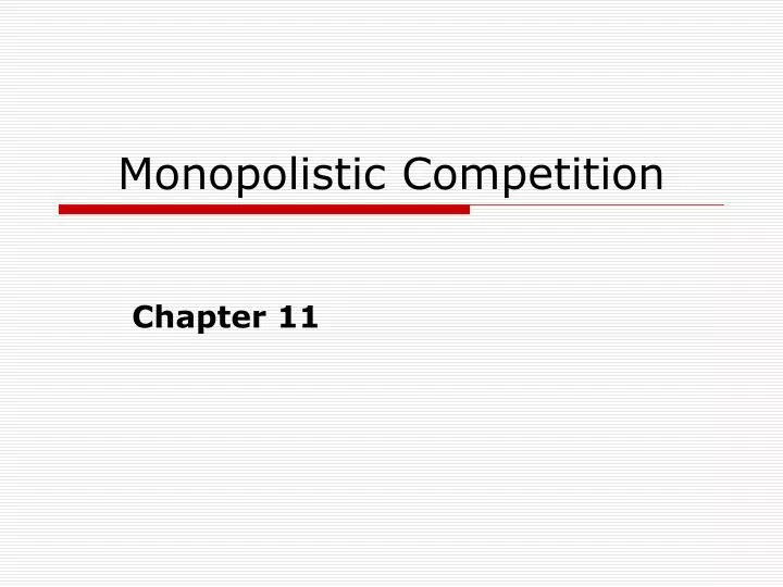 monopolistic competition