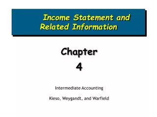 Income Statement and Related Information
