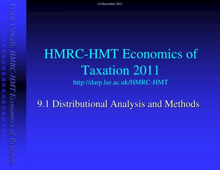 hmrc hmt economics of taxation 2011 http darp lse ac uk hmrc hmt