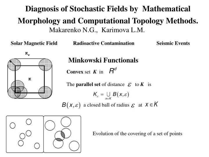 diagnosis of stochastic fields by mathematical morphology and computational topology methods