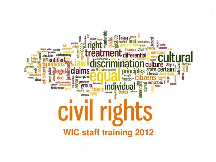 oregon wic program state staff civil rights training june 2012