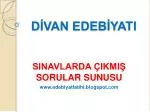 DİVAN EDEBİYATI - slide 1