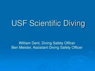 USF Scientific Diving