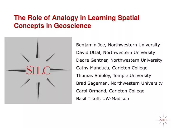 the role of analogy in learning spatial concepts in geoscience