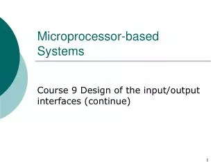 Microprocessor-based Systems