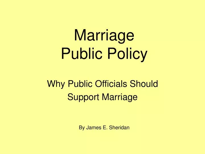 marriage public policy
