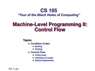 Machine-Level Programming II: Control Flow