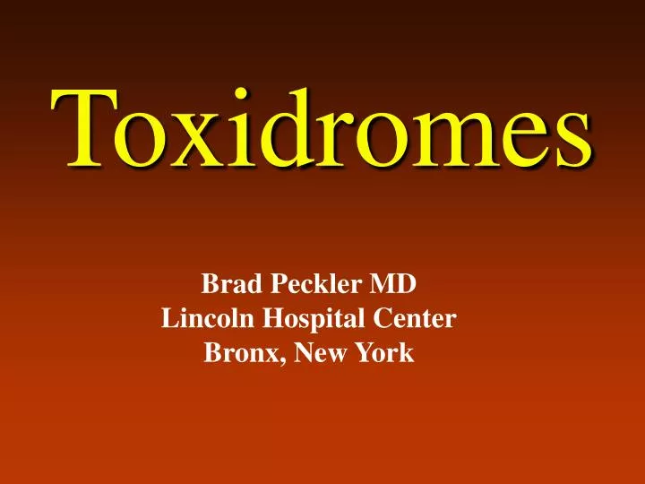 toxidromes