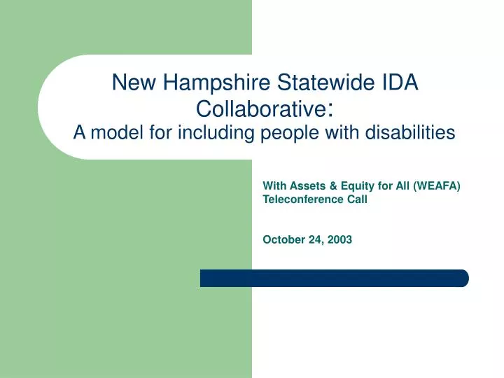 new hampshire statewide ida collaborative a model for including people with disabilities