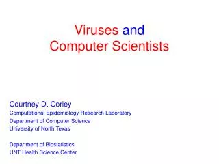Viruses and Computer Scientists