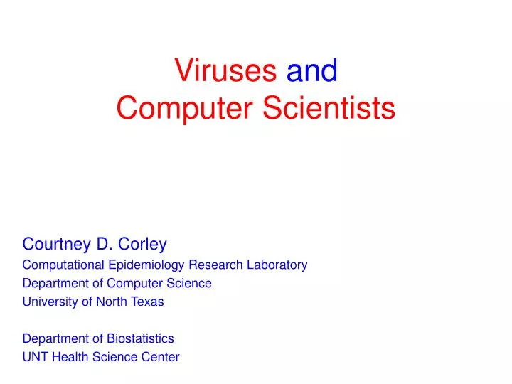 viruses and computer scientists