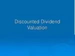 Discounted Dividend Valuation - slide 1