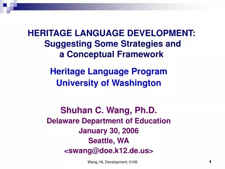 heritage language development suggesting some s trategies and a conceptual framework