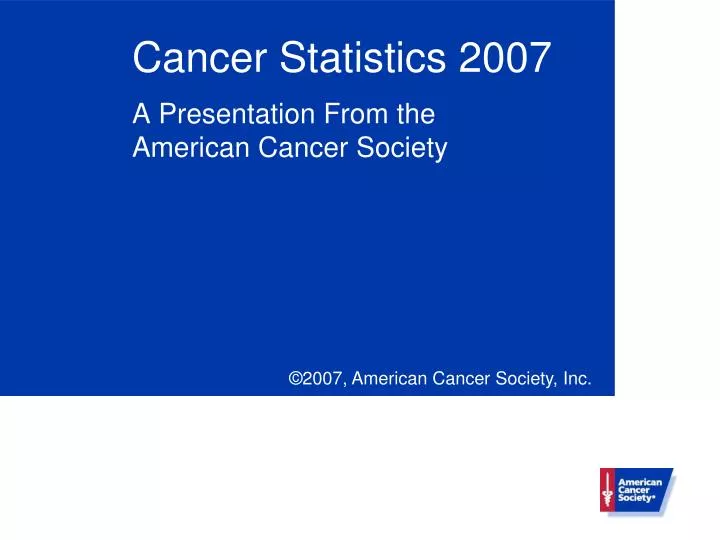cancer statistics 2007