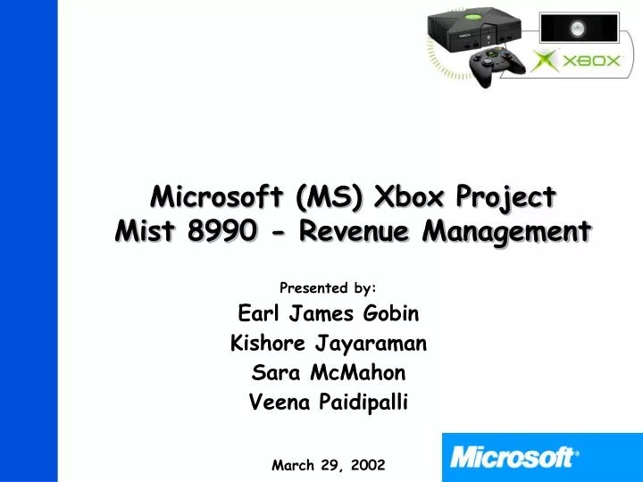 microsoft ms xbox project mist 8990 revenue management