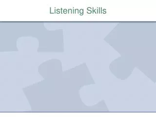 Listening Skills