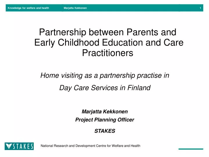partnership between parents and early childhood education and care practitioners