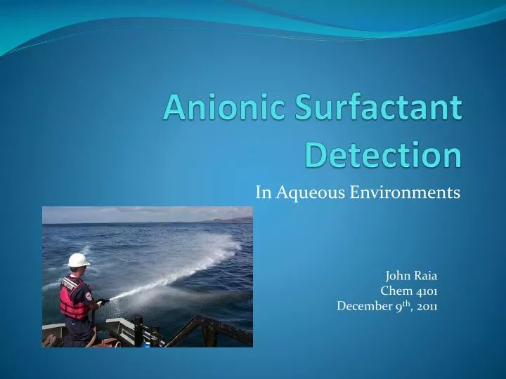 anionic surfactant detection