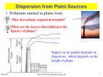 Dispersion from Point Sources - slide 1