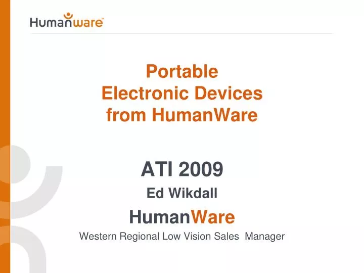 portable electronic devices from humanware