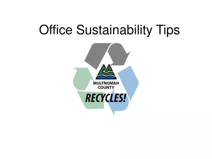 office sustainability tips