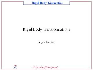 Rigid Body Transformations