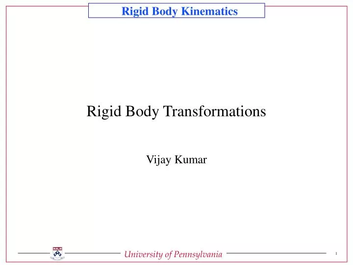 rigid body transformations