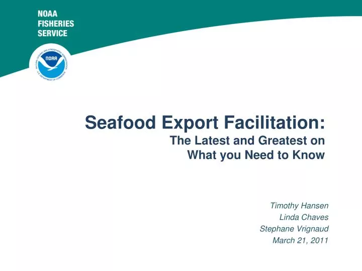 seafood supply seafood export facilitation the latest and greatest on what you need to know