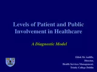 Levels of Patient and Public Involvement in Healthcare