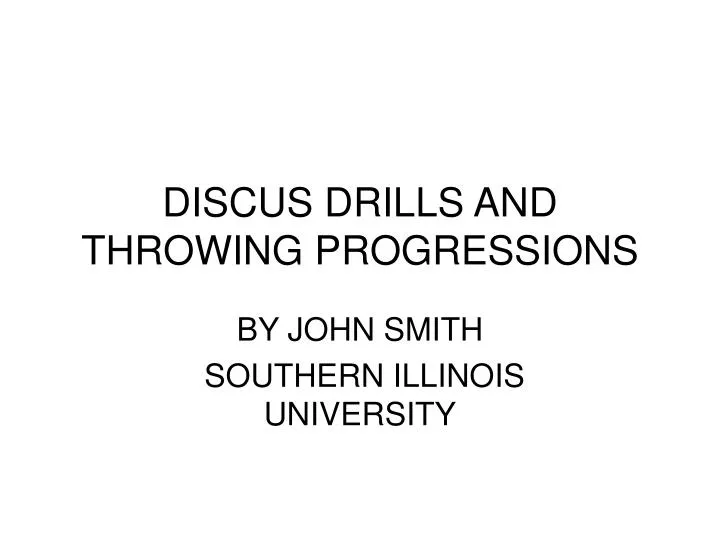 discus drills and throwing progressions