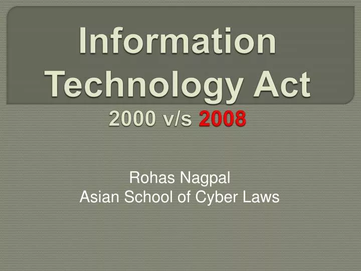 information technology act 2000 v s 2008