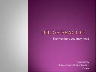 The gp practice