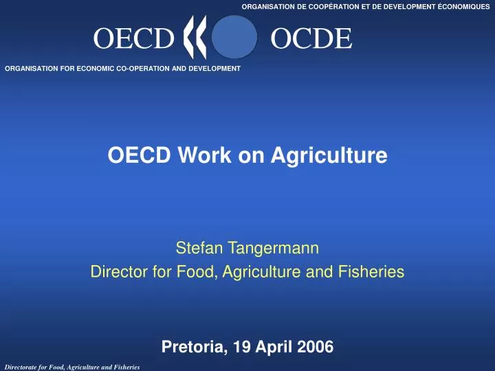 oecd work on agriculture