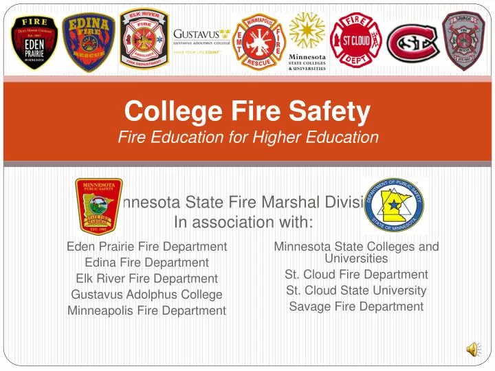 college fire safety fire education for higher education