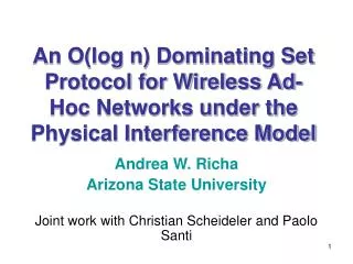 An O(log n) Dominating Set Protocol for Wireless Ad-Hoc Networks under the Physical Interference Model