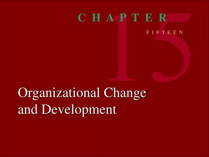 organizational change and development
