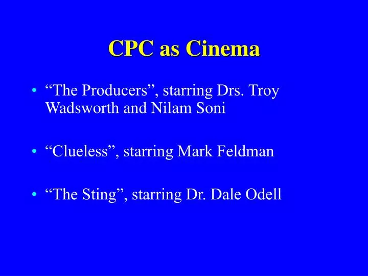 cpc as cinema