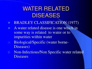 WATER RELATED DISEASES