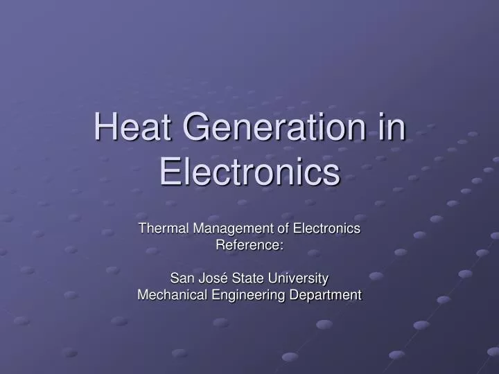 heat generation in electronics