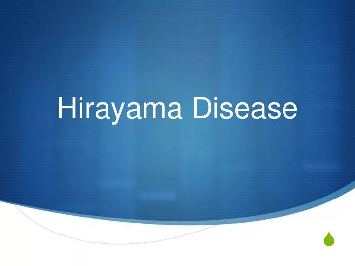 hirayama disease