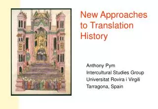 New Approaches to Translation History